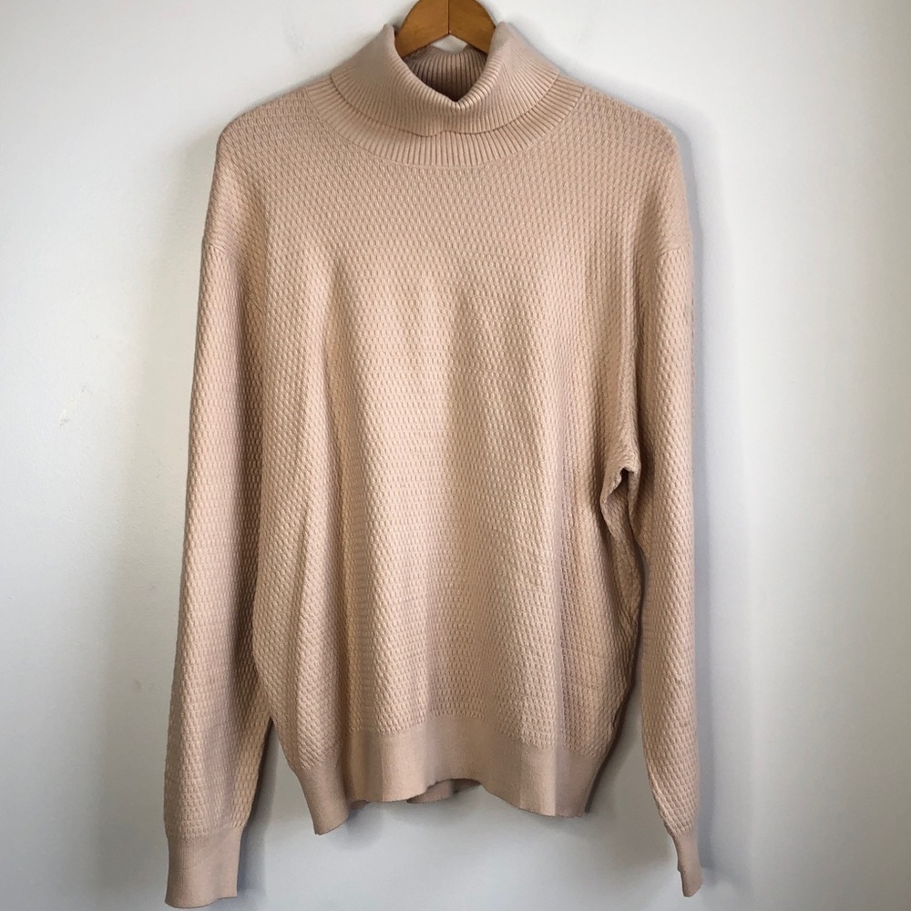 Beige Turtleneck Sweater